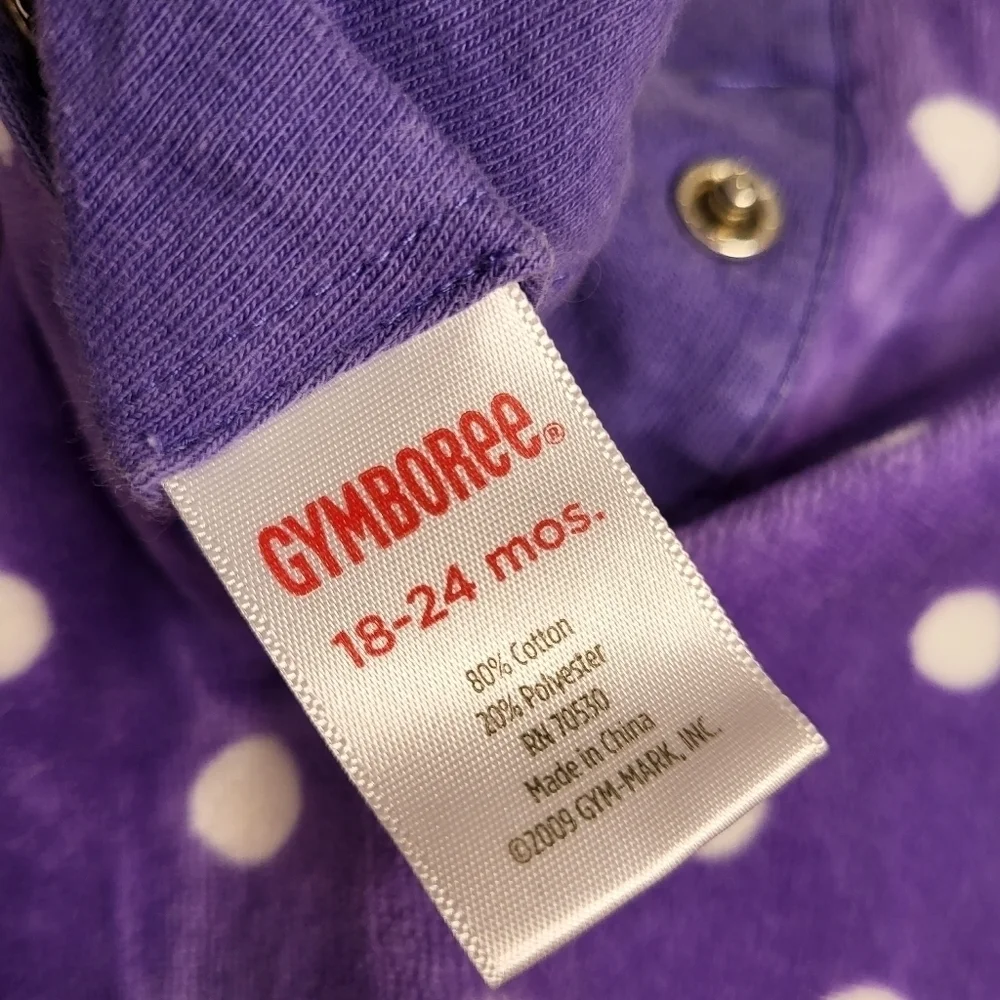 Gymboree Purple Velour Velvety Polka Dot Dress‎ Fall Ruffle